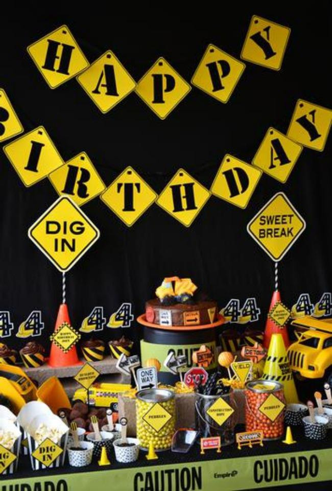 Construction Birthday Party Decorations
 45 Construction Birthday Party Ideas Spaceships and