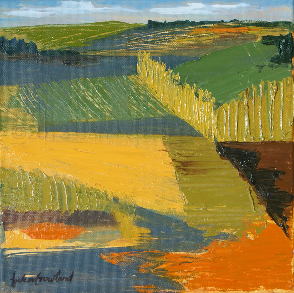 Contemporary Landscape Painting
 Expressionist Landscape Painting Crop Fields Modern Abstract