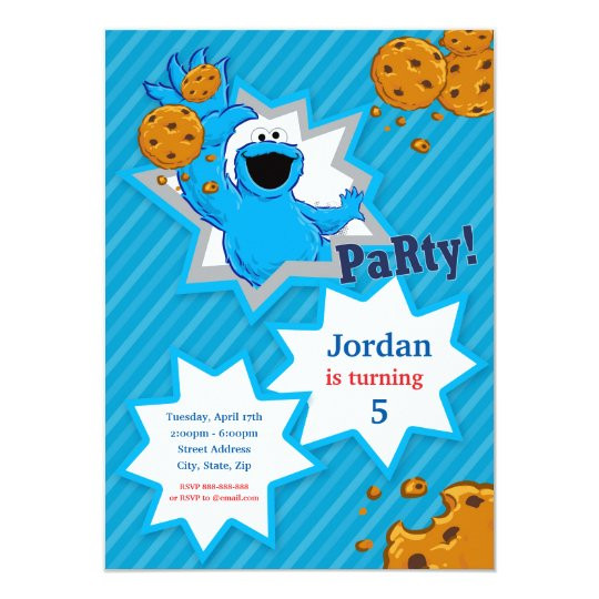 Cookie Monster Birthday Invitations
 Cookie Monster Birthday Invitation