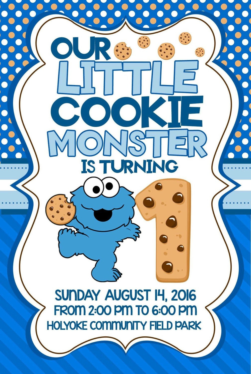 Cookie Monster Birthday Invitations
 Cookie Monster birthday invitations