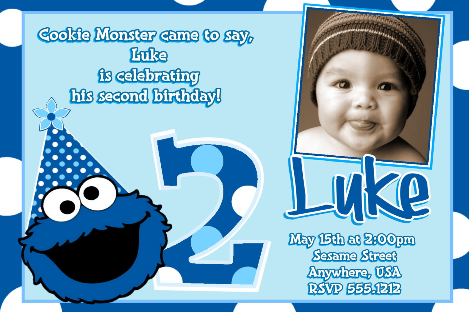 Cookie Monster Birthday Invitations
 Cookie Monster Birthday Invitations Cookie Monster 2nd