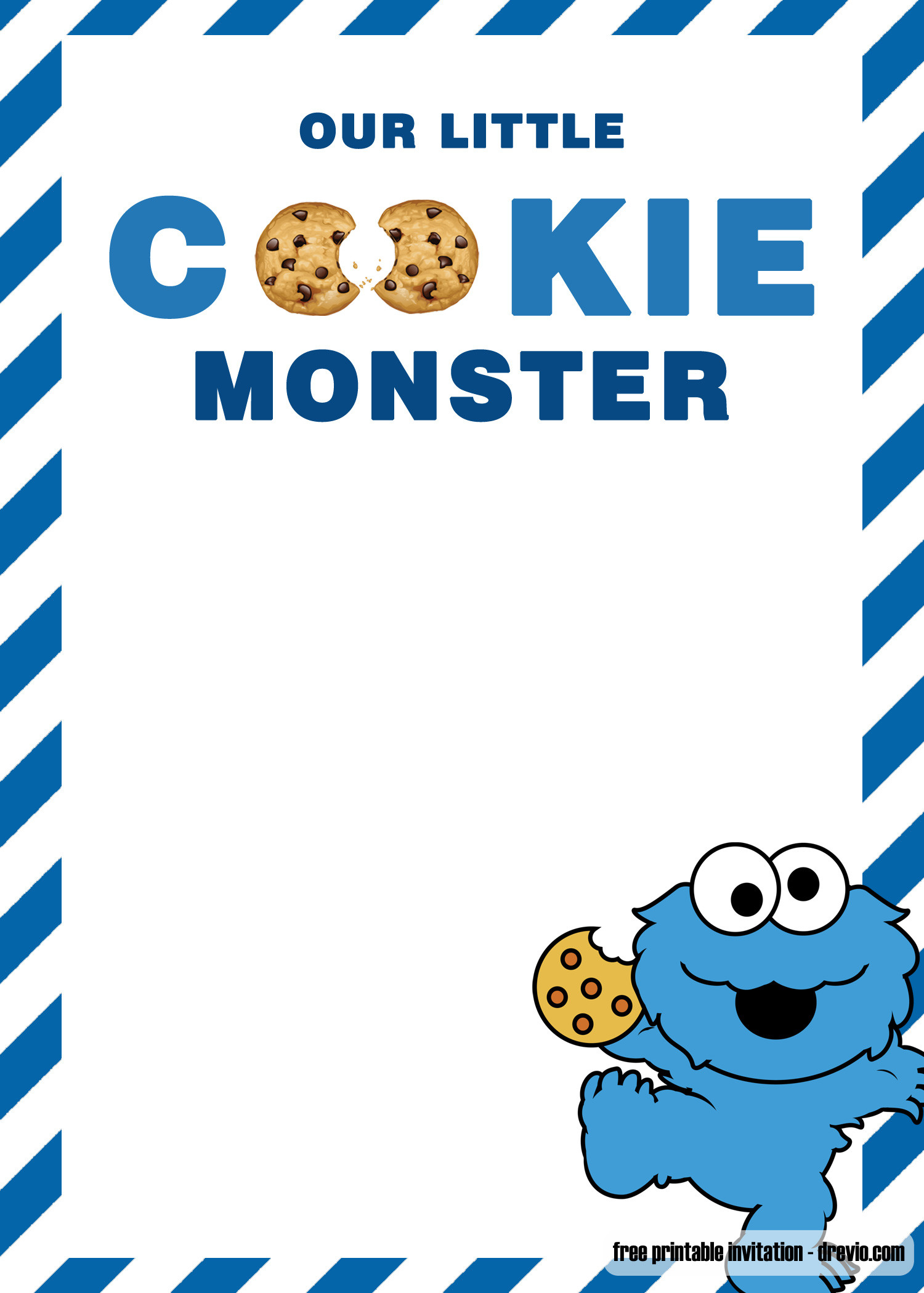 Cookie Monster Birthday Invitations
 FREE Cookie Monster Birthday Invitation Templates – FREE