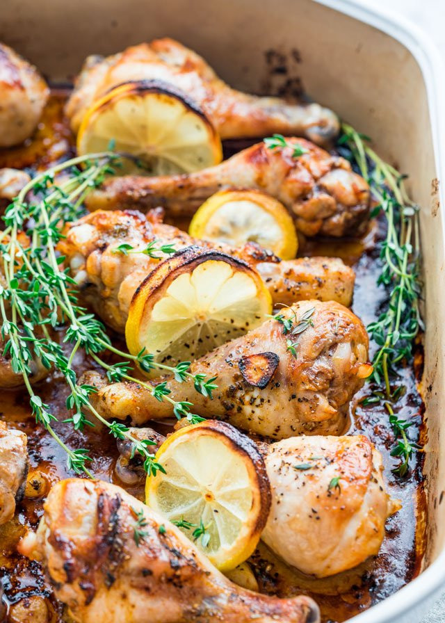 Cooking Chicken Legs In The Oven
 Lemon Garlic Roasted Chicken Legs Jo Cooks