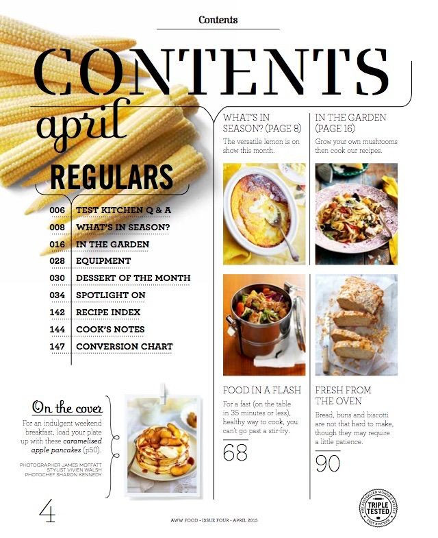 Cooking For Two Magazine
 I really enjoy the organization of this layout The page
