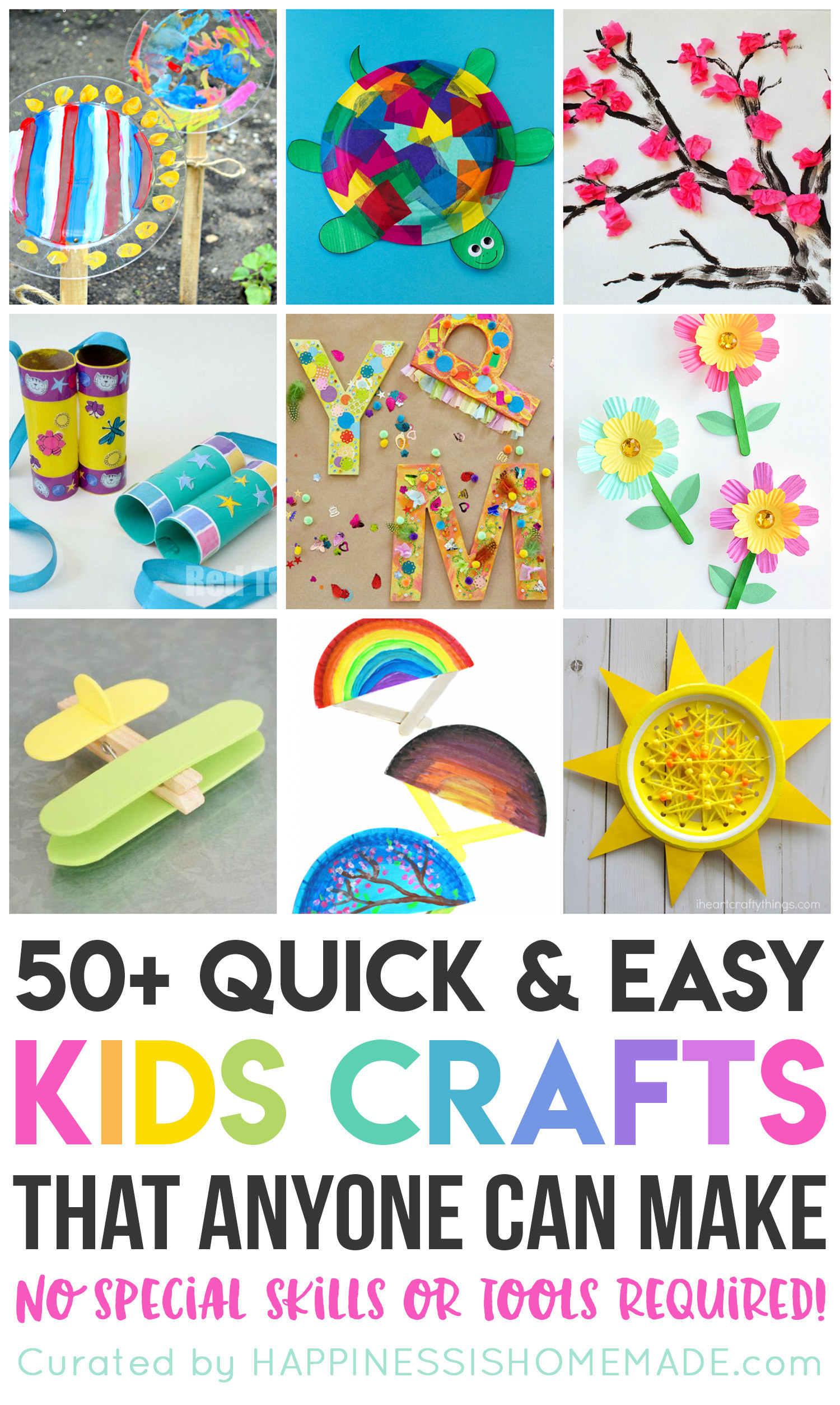 Cool Things To Make For Kids
 50 Quick & Easy Kids Crafts that ANYONE Can Make