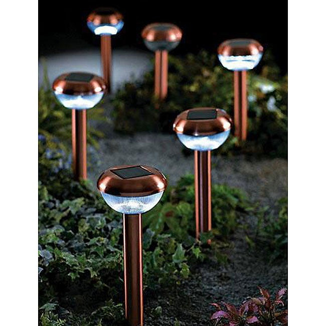 Copper Landscape Lighting
 Copper Stainless Steel Garden Solar Landscape Lights Set