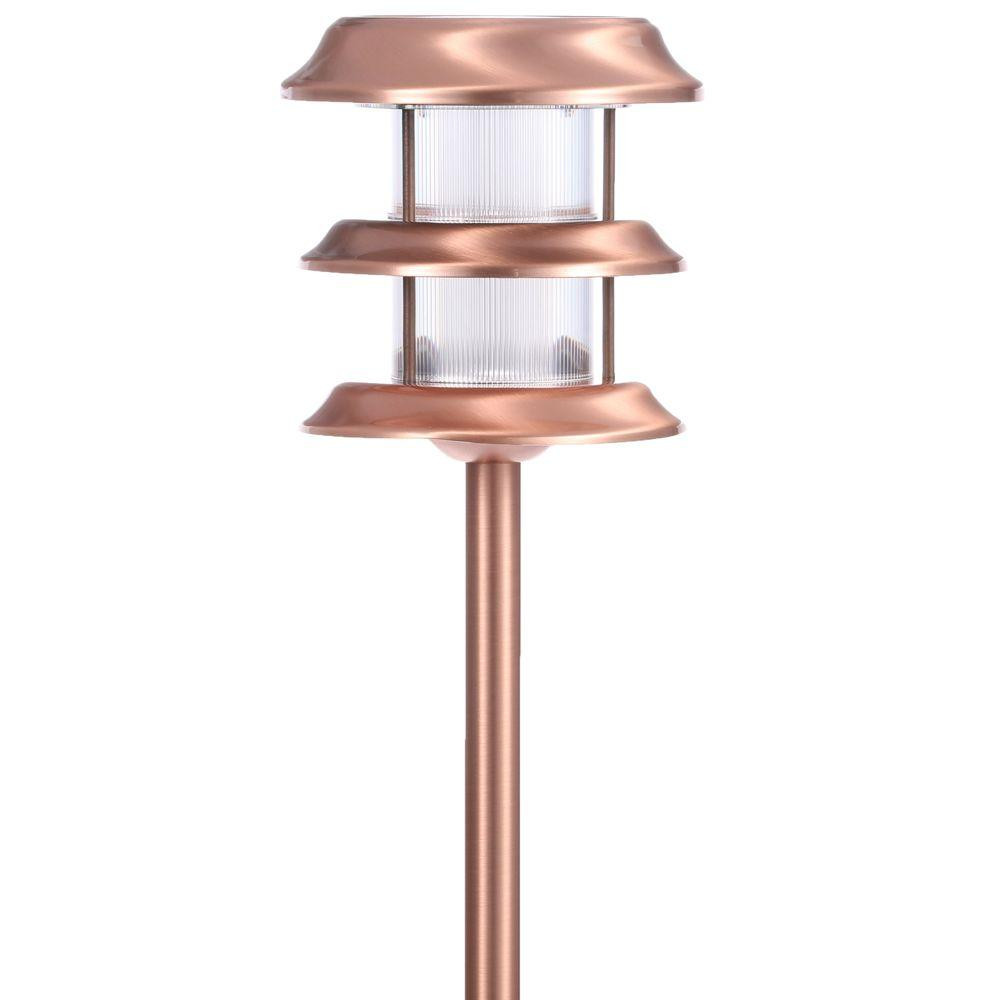 Copper Landscape Lighting
 Hampton Bay Solar Copper Outdoor Integrated LED Ground