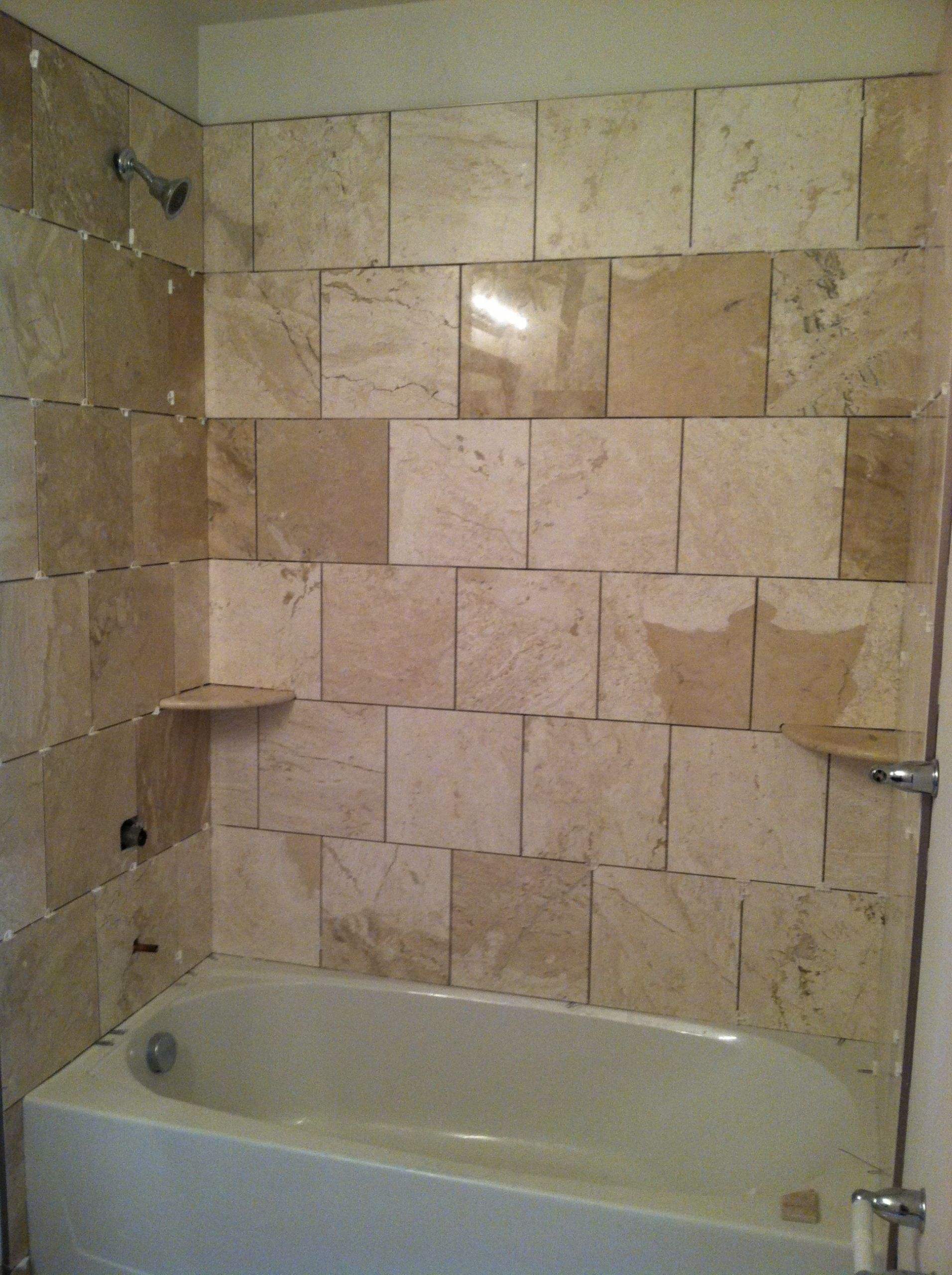 Cost To Tile Bathroom Shower
 Design with 12″ tiles A cost saving approach to Bath and