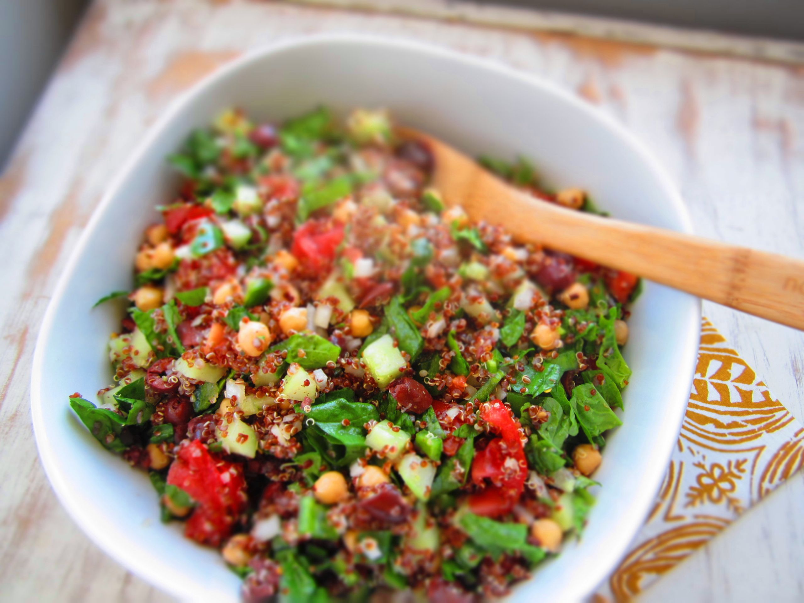 Costco Quinoa Salad
 Greek Spinach Quinoa Salad