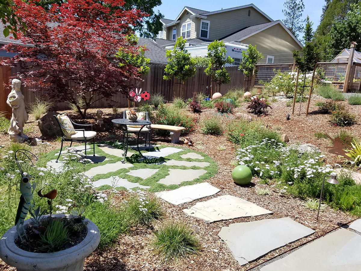 Country Outdoor Landscape
 Cotati Country Style Garden – O’Connell Landscape