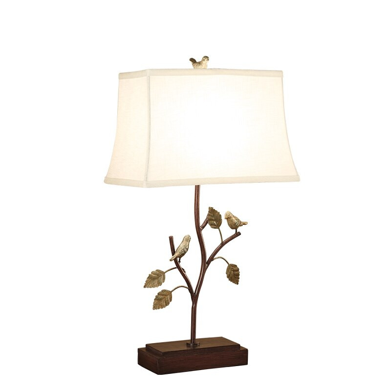 Country Table Lamps Living Room
 American Country Birds Iron Table Lamps Bedrooms Bedside