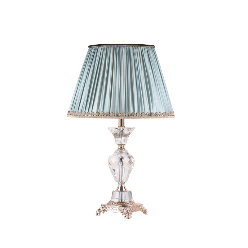Country Table Lamps Living Room
 Modern Chrome Crystal Table Lamp Country Fabric Lampshade
