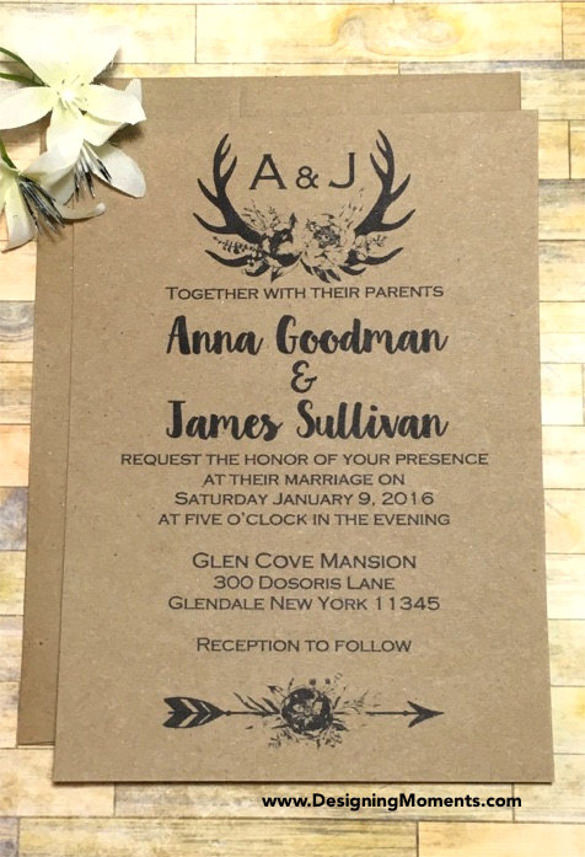 Country Themed Wedding Invitations
 Rustic Wedding Invitations Templates