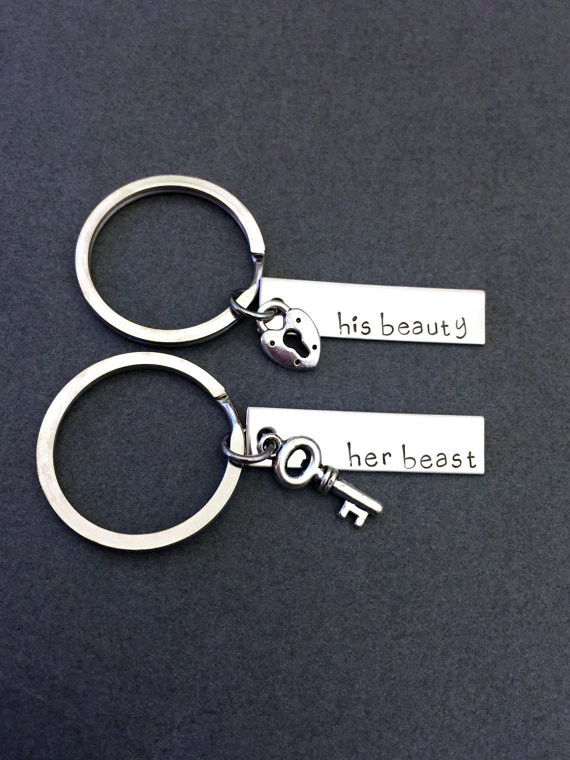Couple Gift Ideas For Her
 His Beauty Her Beast Boyfriend Gift Couples Keychains