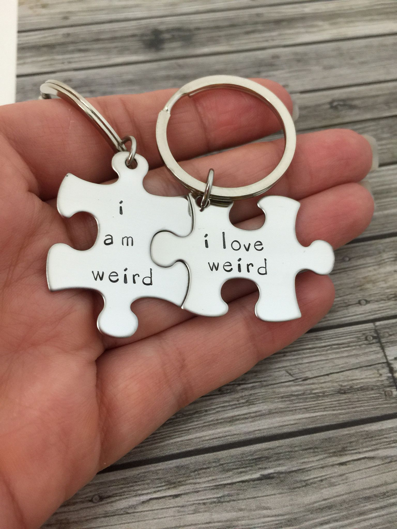 Couple Gift Ideas For Him
 I am weird I love weird Couples Keychains Couples Gift