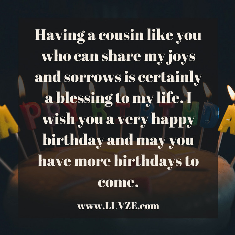 Cousins Birthday Quotes Funny
 Birthday wishes for a cousin quotes