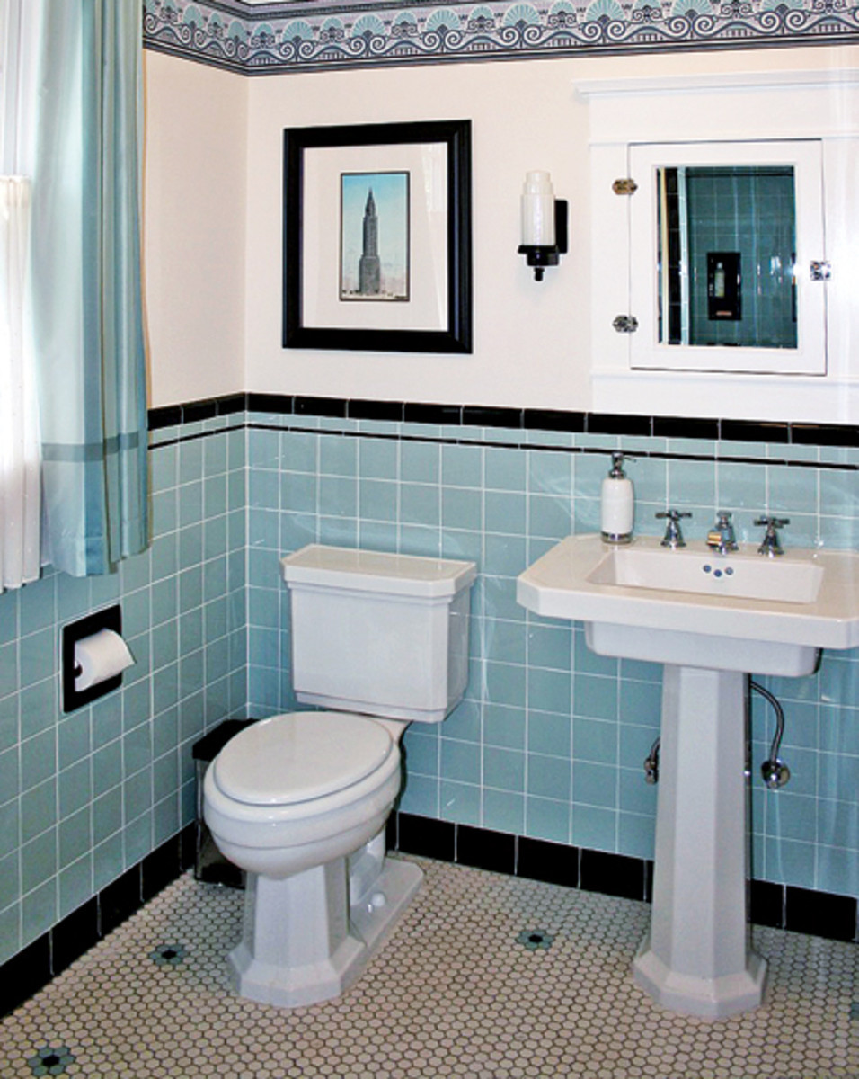 Covering Old Bathroom Tiles
 Mosaic Floor Tile Patterns for Baths Old House