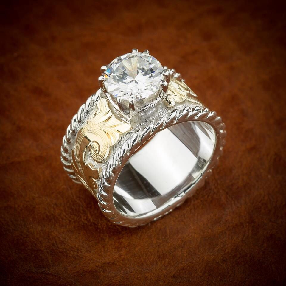 Cowboy Style Wedding Rings
 Western style diamond ring