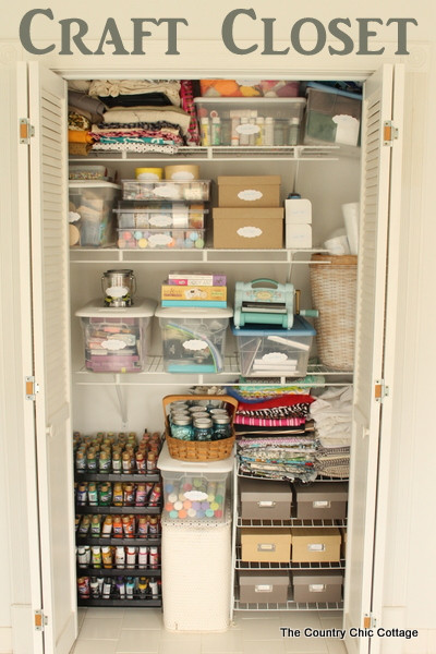 Craft Closet Organization Ideas
 Organized Craft Closet The Country Chic Cottage