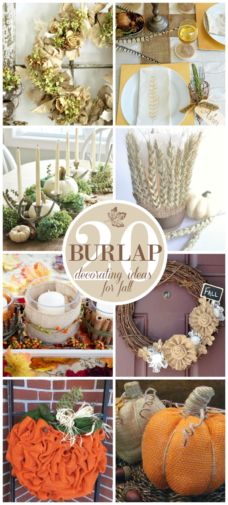 Craft Ideas For Fall Decorating
 20 Beautiful Burlap Fall Decorating Ideas Sand and Sisal