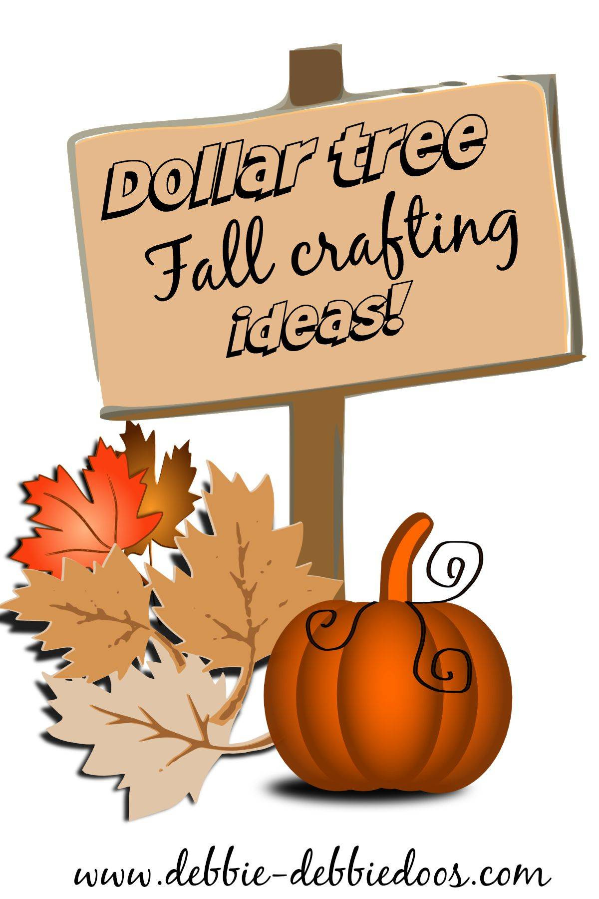 Craft Ideas For Fall Decorating
 Glass vase pumpkin idea Debbiedoos