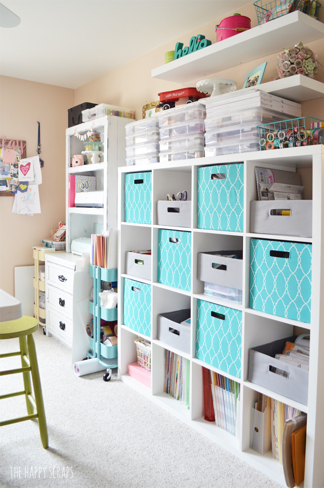 Craft Room Organization Ideas On A Budget
 Cute & Functional Craft Room on a Bud The Happy Scraps