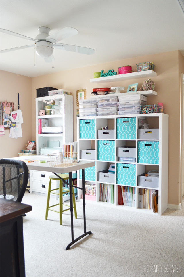 Craft Room Organization Ideas On A Budget
 Cute & Functional Craft Room on a Bud The Happy Scraps