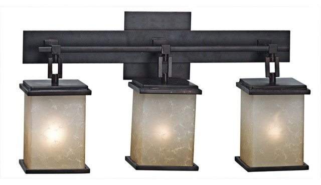 Craftsman Bathroom Lighting
 Corteo Collection Three Light Bath Light Fixture