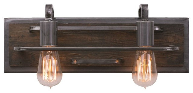 Craftsman Bathroom Lighting
 Varaluz 268B02 Lofty 2 Light Bath Craftsman Bathroom