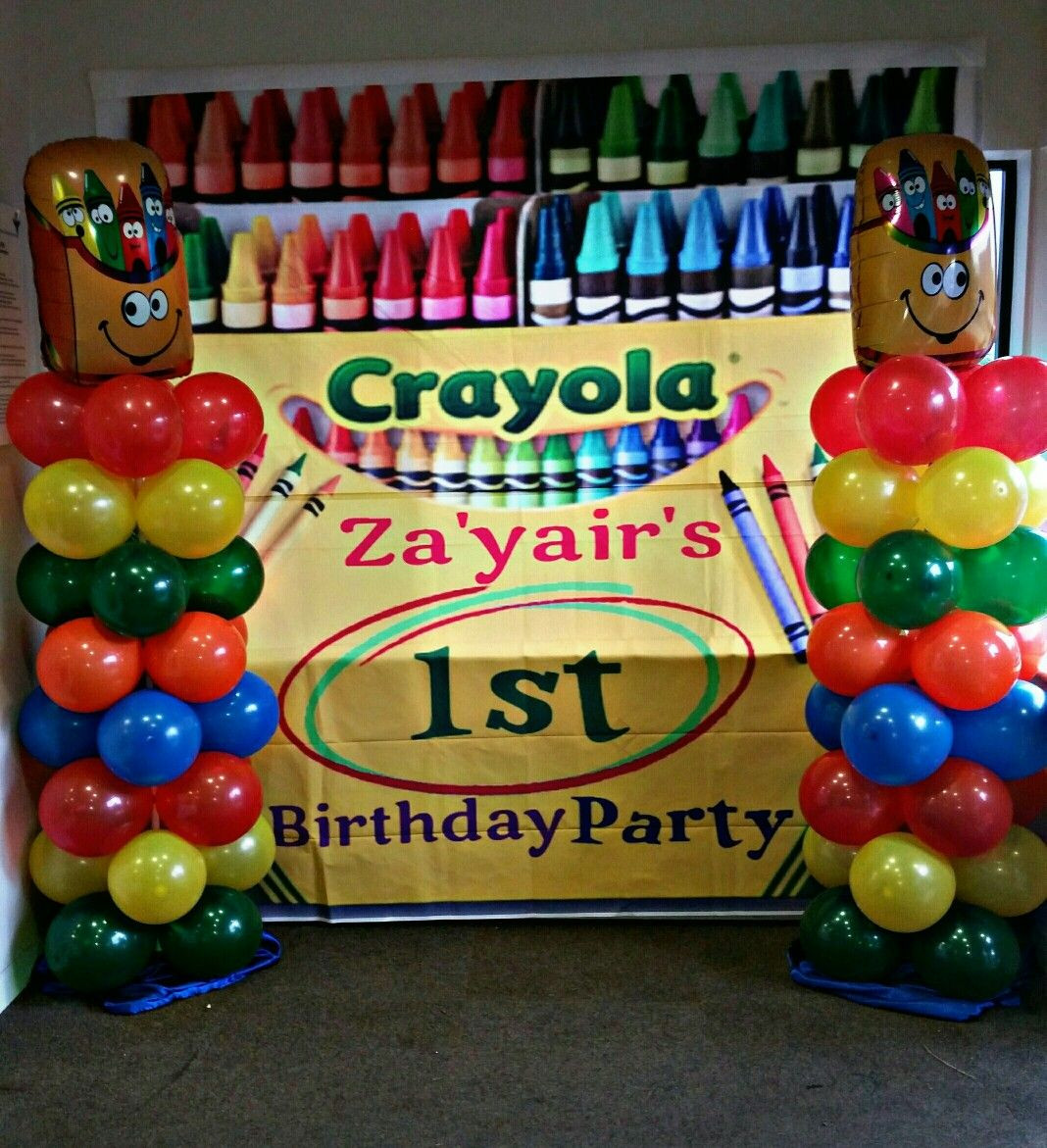 Crayola Birthday Party
 Crayola Party Backdrop & columns