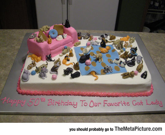 Crazy Cat Lady Birthday Cake
 Crazy Cat Lady Cake