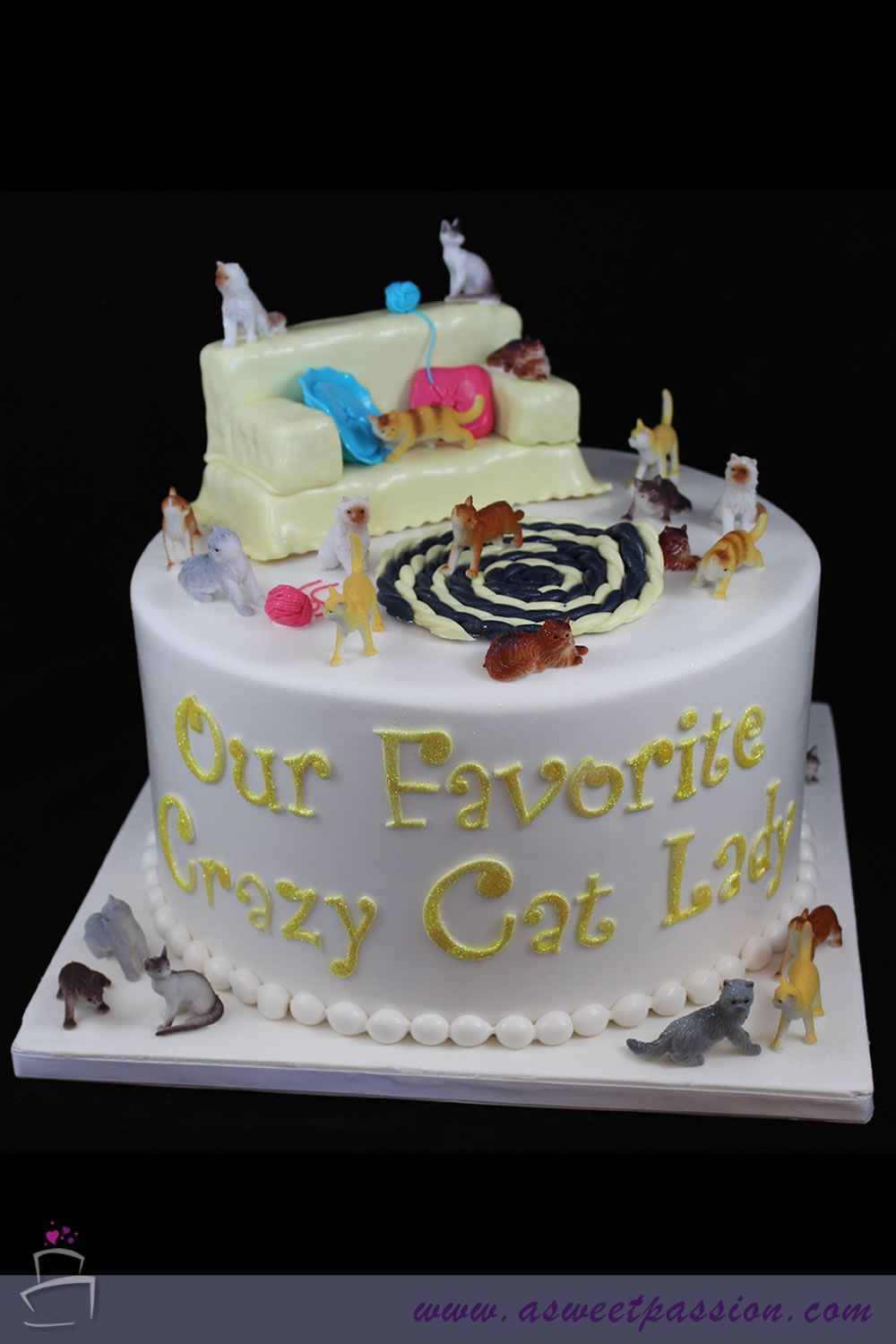 Crazy Cat Lady Birthday Cake
 This cake says it all for "Our Favorite Crazy Cat Lady