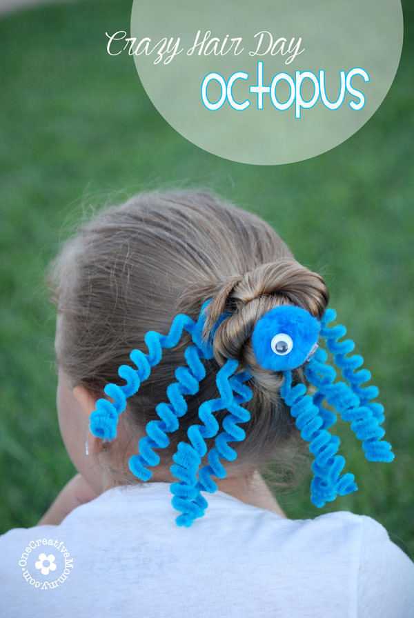 Crazy Hairstyles For Girl
 Crazy Hair Day Octopus Hair Idea onecreativemommy