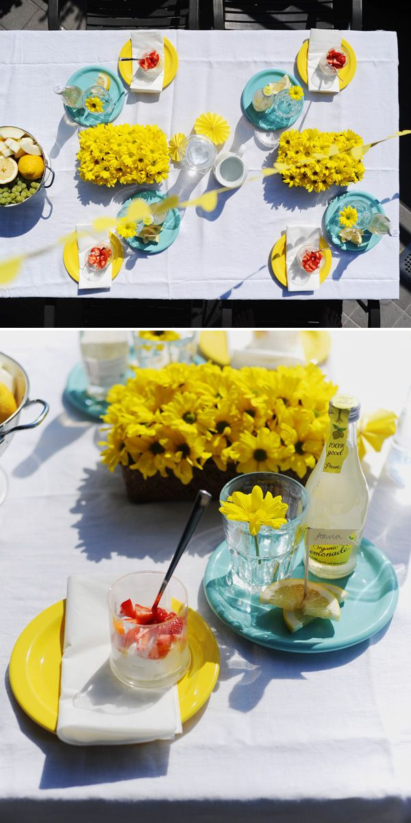 Crazy Summer Party Ideas
 yellow turquoise fun summer party theme