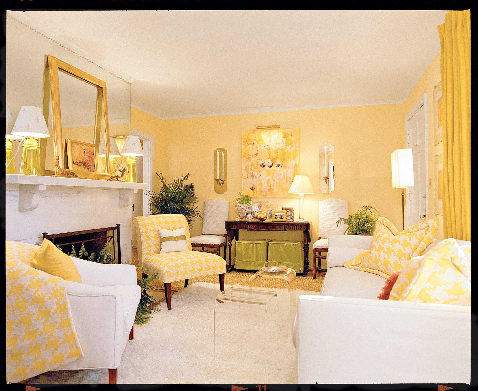 Cream Color Living Room
 Cheery Yellow Living Room Southern Living