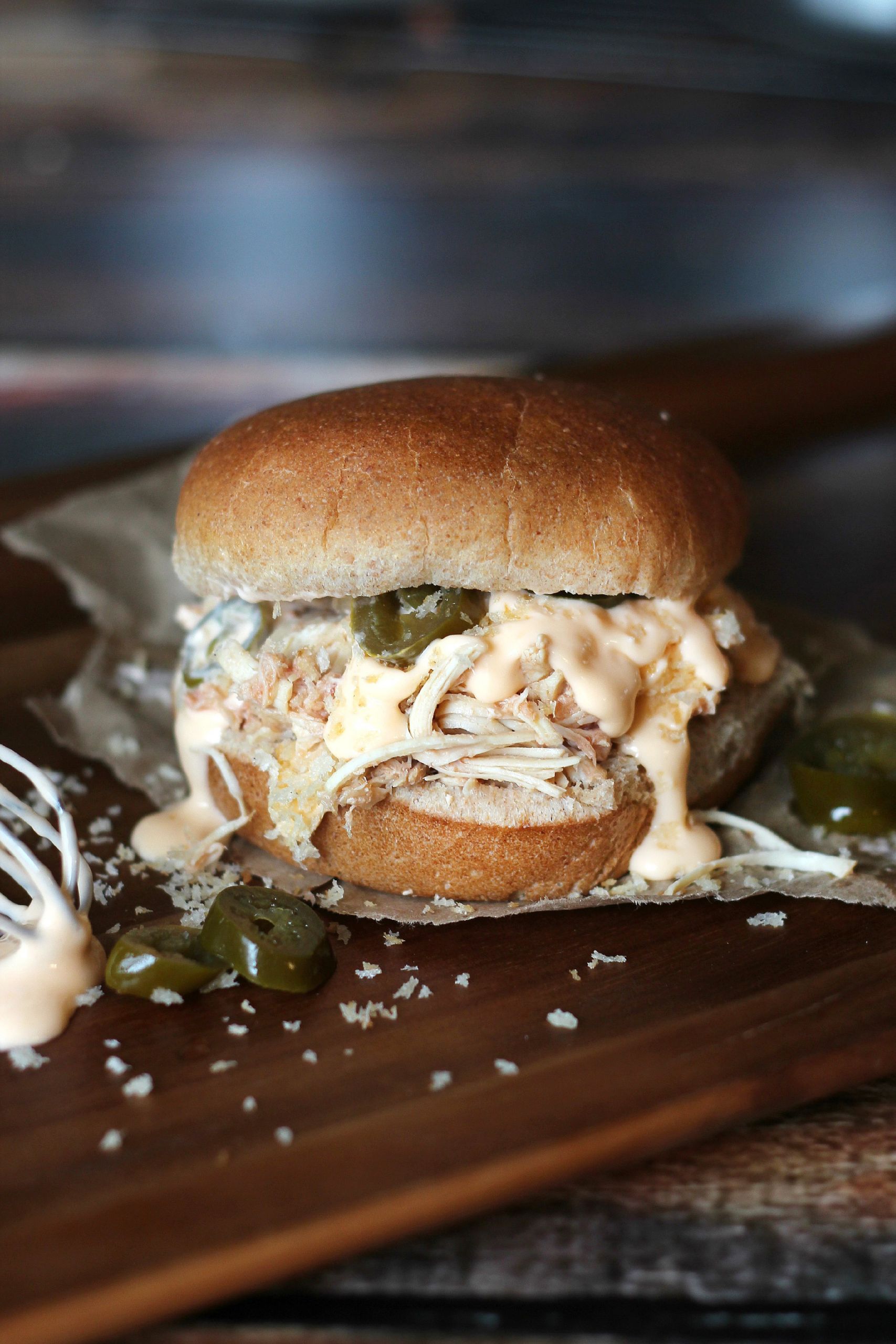 Cream Of Chicken Sandwiches
 Cheesy Jalapeño Popper Crock Pot Pulled Chicken