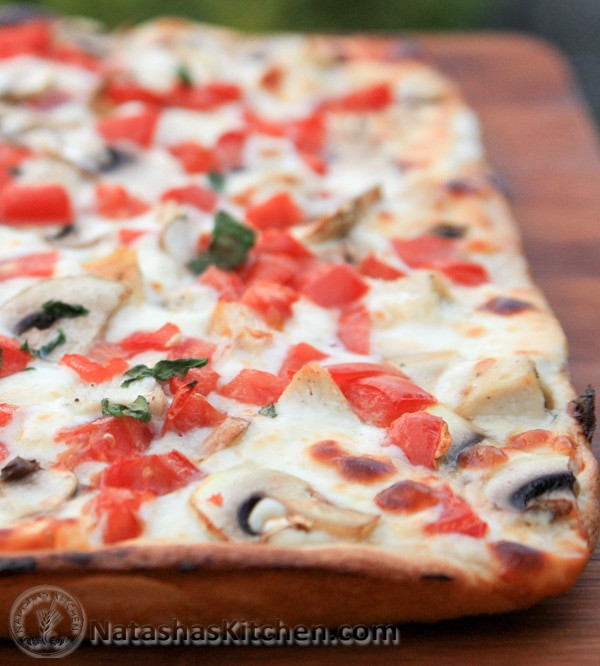 Creamy Garlic Pizza Sauce
 Chicken Pizza with Creamy Garlic Sauce Natasha s Kitchen