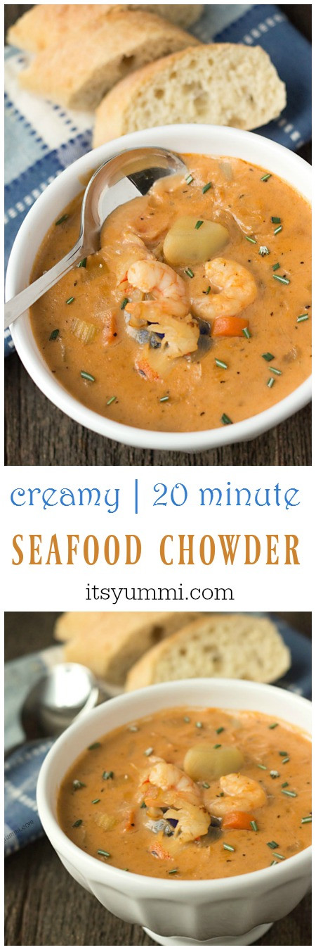 Creamy Seafood Chowder Recipe
 Creamy Seafood Chowder w Homemade Seafood Stock ⋆ Its Yummi