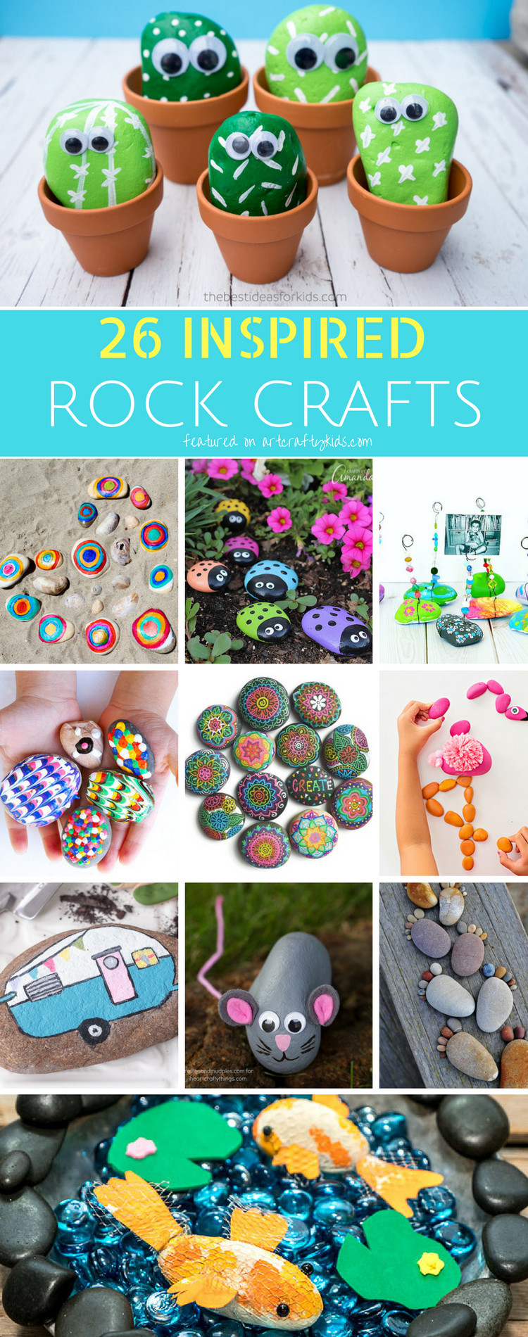 Creative Art For Kids
 Creative Rock Crafts for Kids