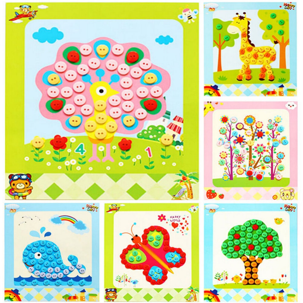 Creative Art For Kids
 DIY Button Arts & Crafts free shipping worldwide