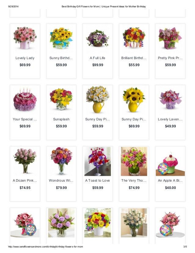 Creative Birthday Gifts For Mom
 Best Birthday Flowers For Your Mom