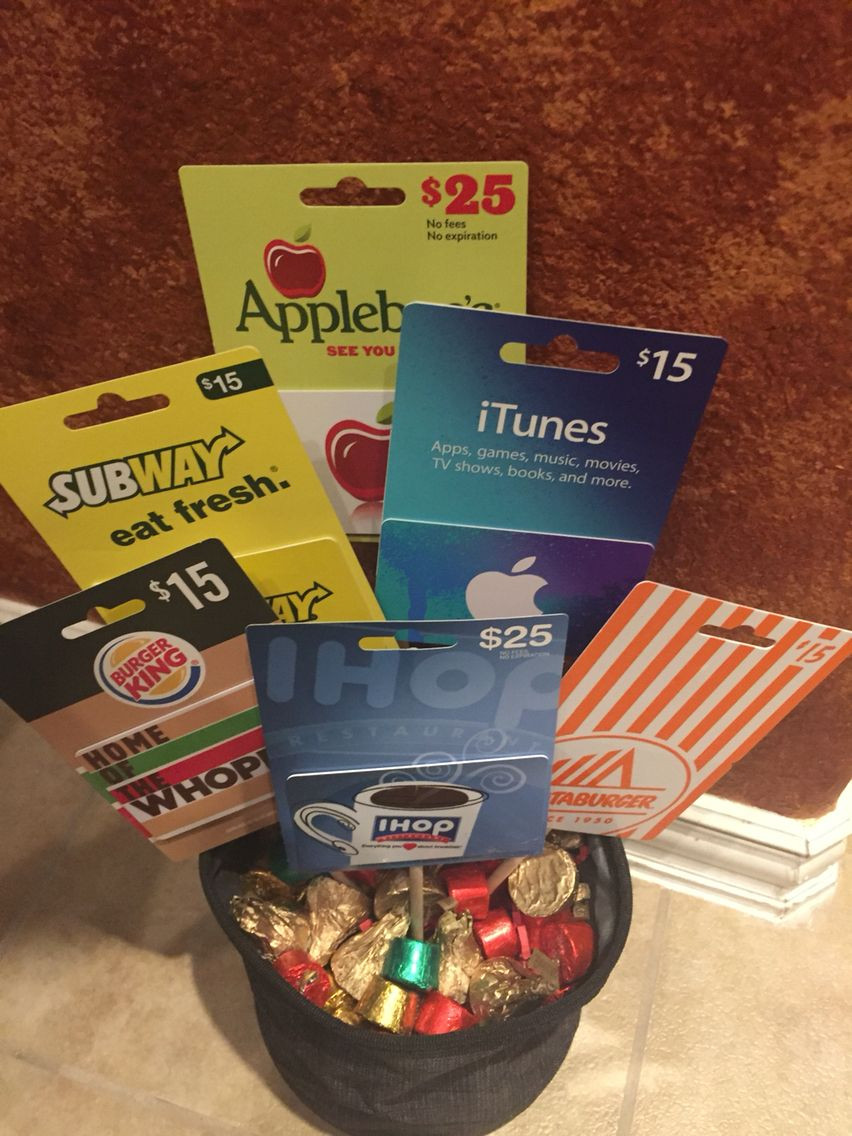 Creative Gift Card Basket Ideas
 Gift Card Bouquet from my kids