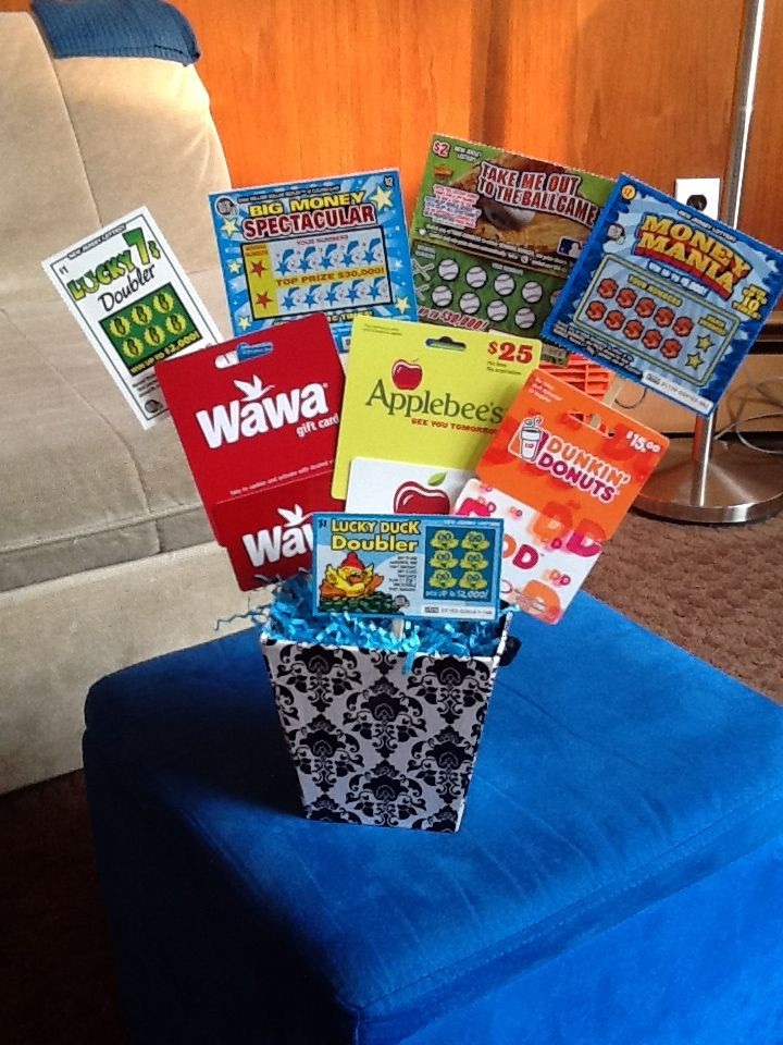 Creative Gift Card Basket Ideas
 Gift Card & Lottery Ticket Basket Just the picture