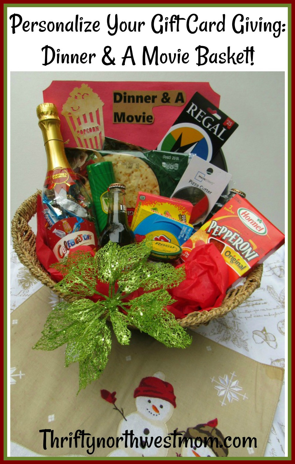 Creative Gift Card Basket Ideas
 Dinner & A Movie Gift Basket Idea How to Personalize