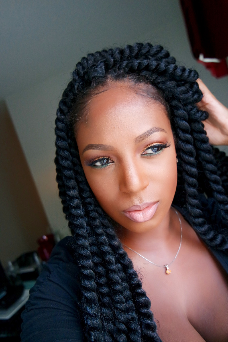 Crochet Braid Hairstyle
 Passionfruit and Crochet Braids
