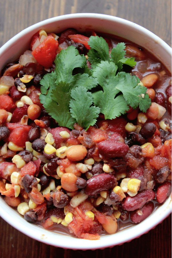 Crock Pot Recipes Vegetarian
 Crock Pot Ve arian Three Bean Chili