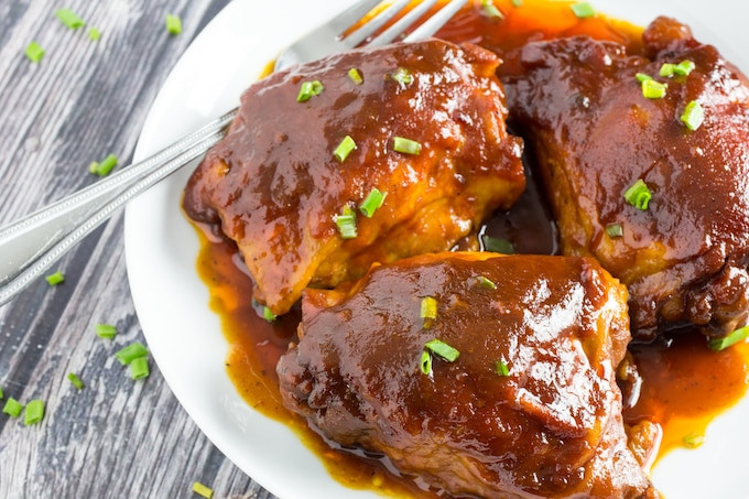 Crockpot Bbq Chicken Thighs
 Pin on This Crock Rocks