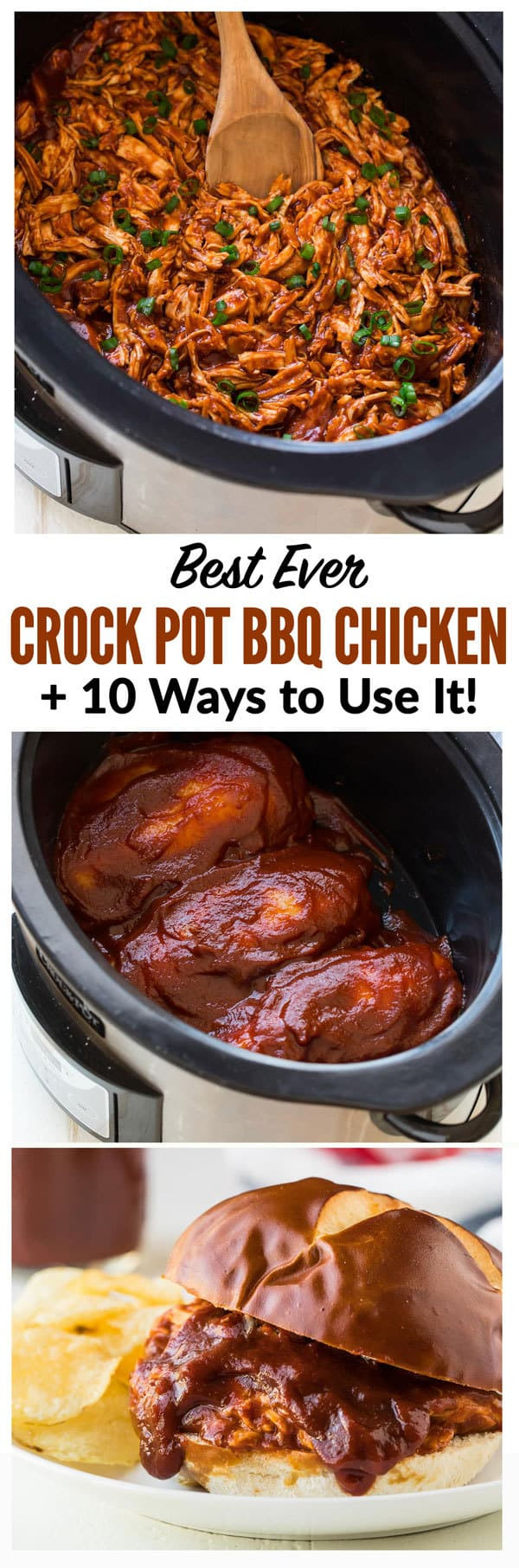 Crockpot Bbq Chicken Thighs
 Crock Pot BBQ Chicken Recipe Well Plated by Erin