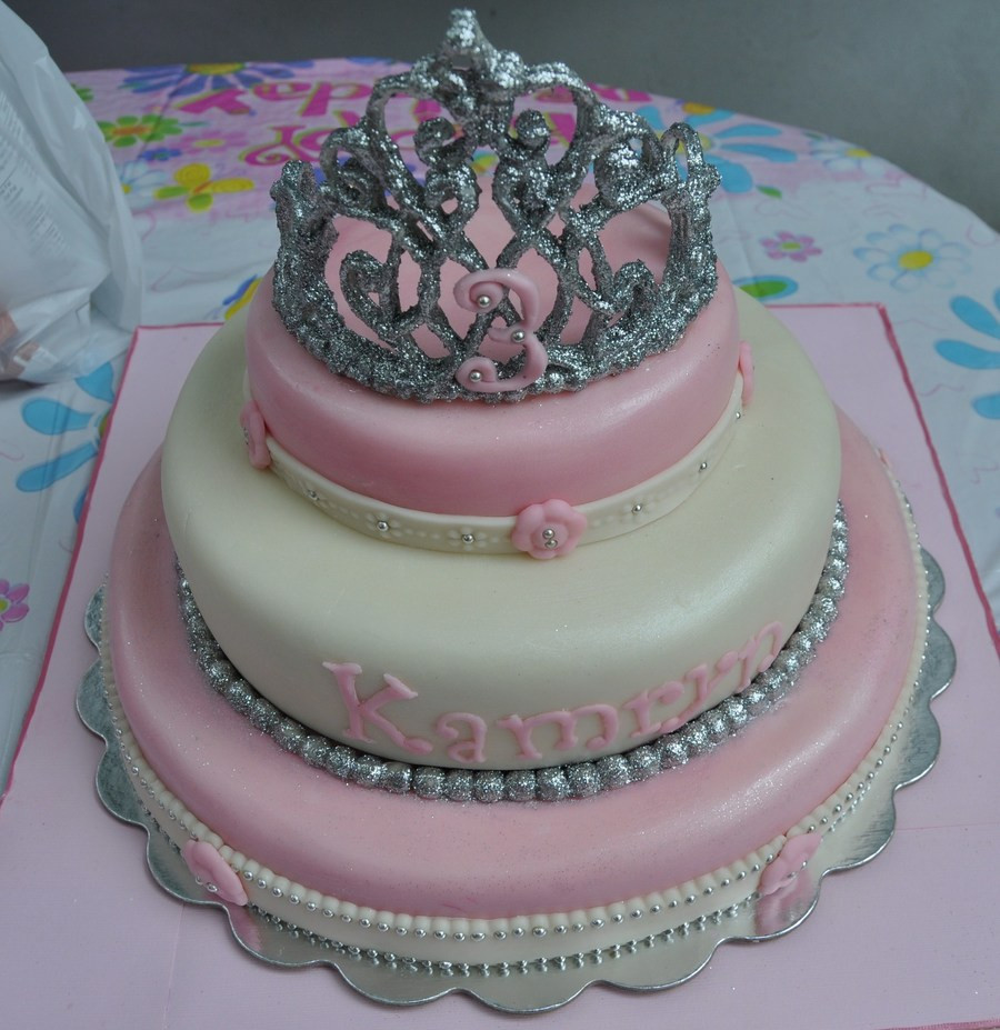Crown Birthday Cake
 Pink Princess Tiara Cake CakeCentral
