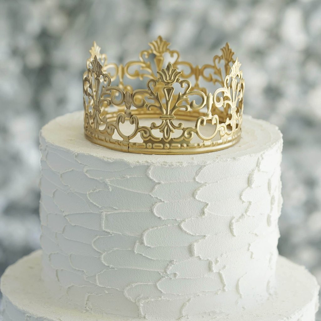 Crown Birthday Cake
 Gold Metal Princess Crown Cake Topper
